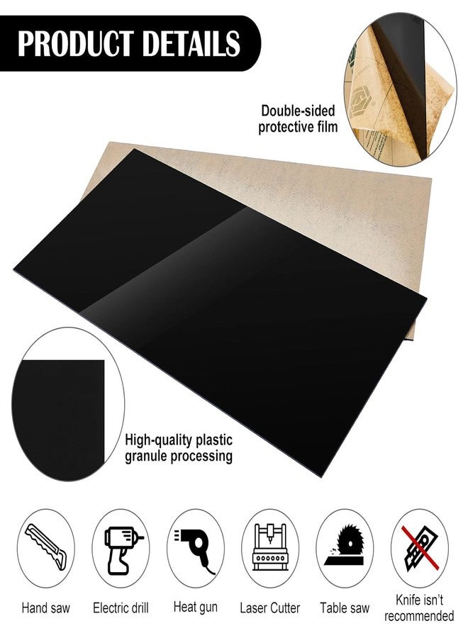 Sure Laser Cut Black Acrylic Plexiglass 3mm Sheet Pieces (18" x 24" 3mm, Black) for Home Decor, Handcraft, Painting, Photography,Display Stand (2) - Image 5